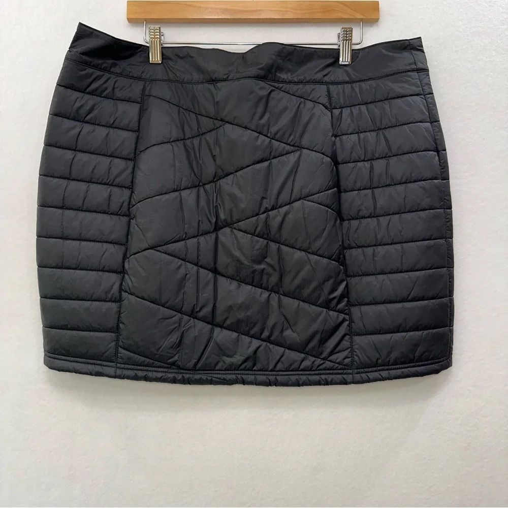 NWT SmartWool Womens XL Smartloft 120 Quilted Black Zip Puffer Skirt NEW